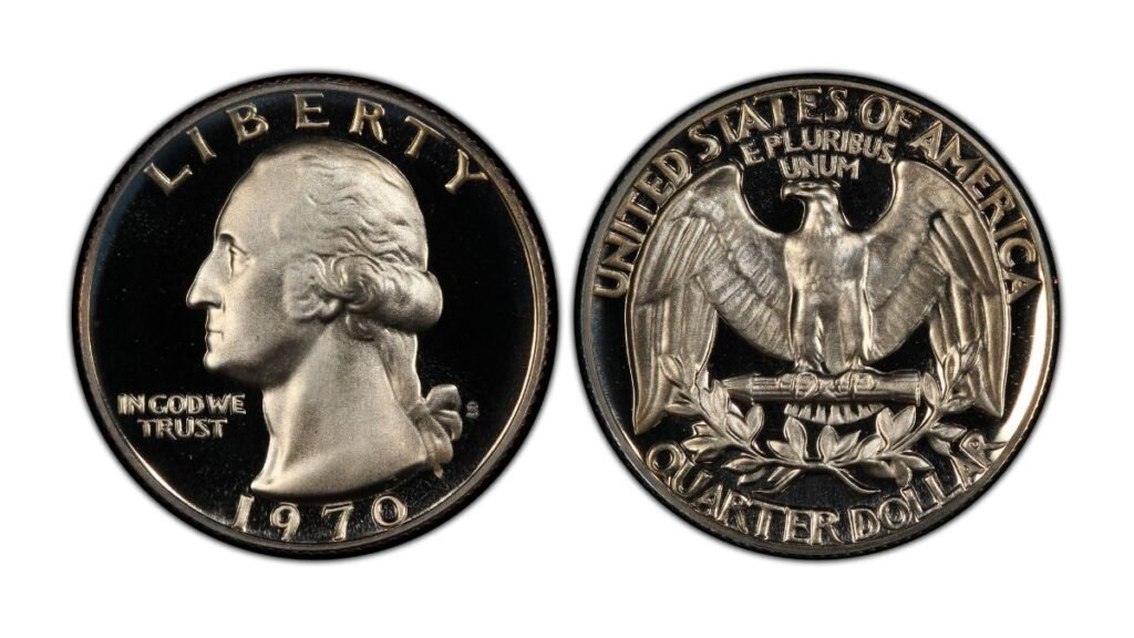 1970 S Proof Quarter on Silver Planchet