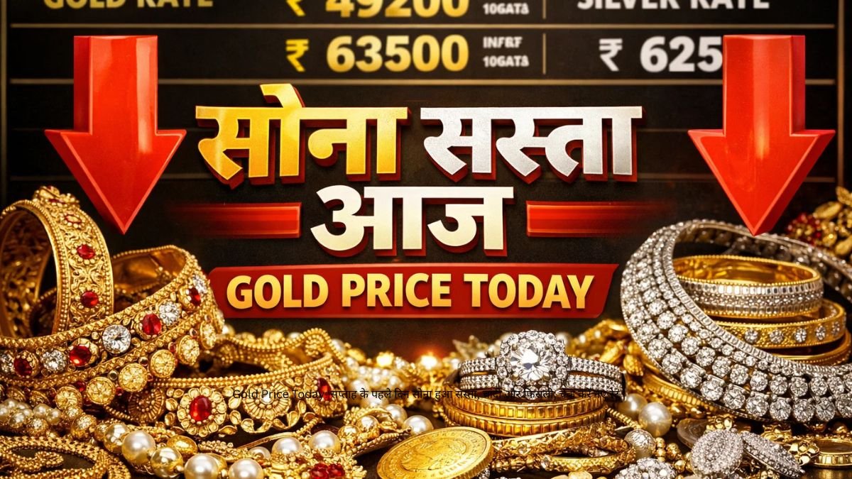 Gold Price Today: सप्ताह के पहले दिन सोना हुआ सस्ता, चांदी और फिसली; चेक करें नए रेट
