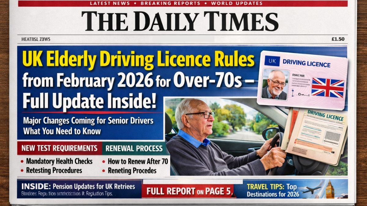 UK Elderly Driving Licence Rules from February 2026 for Over‑70s – Full Update Inside