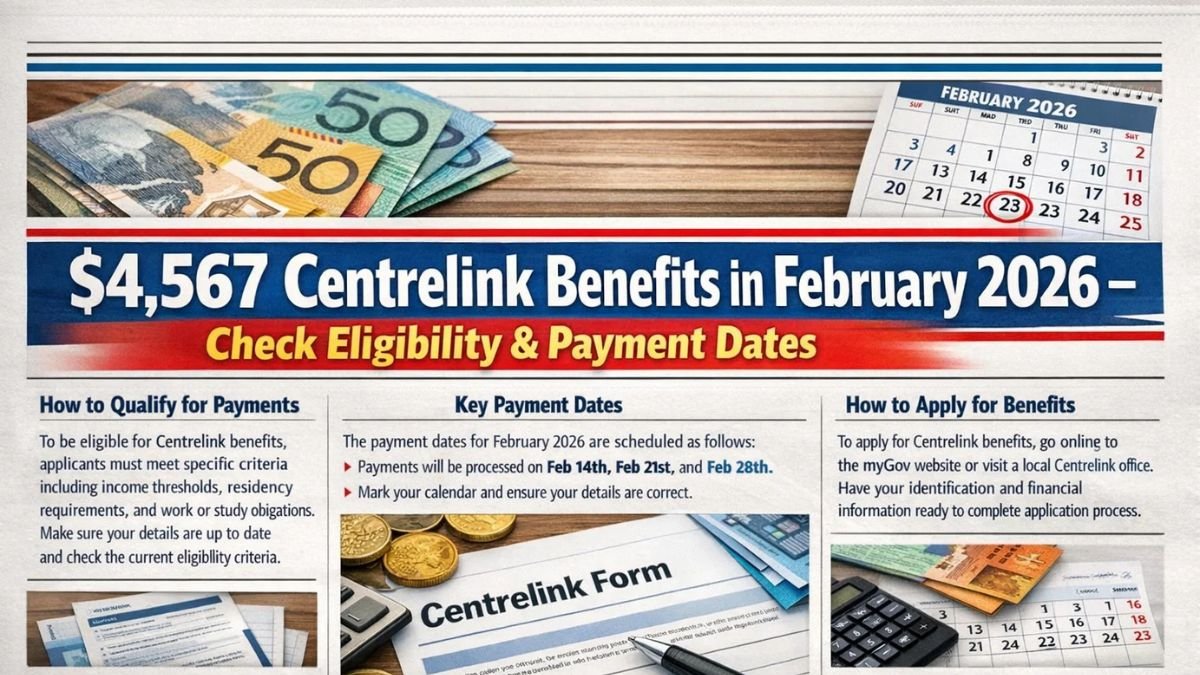 $4,567 Centrelink Benefits in February 2026 – Check Eligibility & Payment Dates